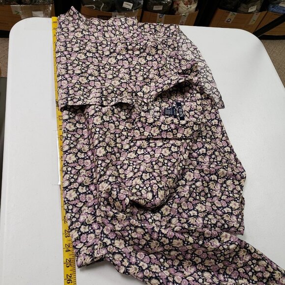 Chaps Womens Floral Long Sleeve No Iron Button Up Top Size 2X Office Preppy - Picture 6 of 9